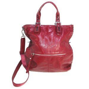 VICENZO red leather tote, shoulder bag, handbag, purse